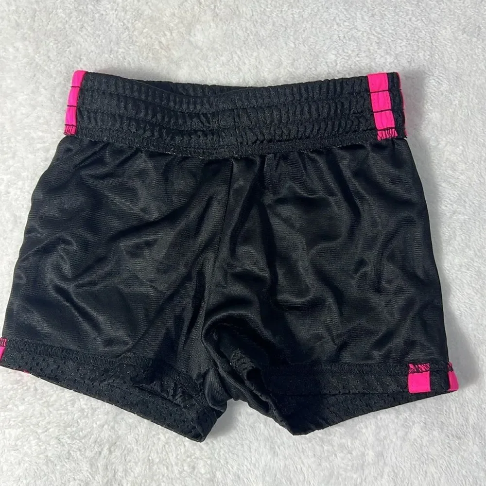 Girls Champion Black/Pink Athletic Shorts 0531K